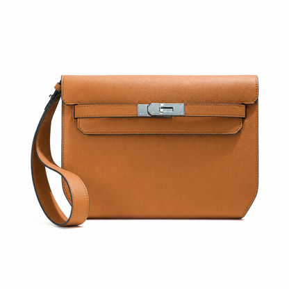 Classic Structured Leather Crossbody Bag | Minimalist Everyday Handbag