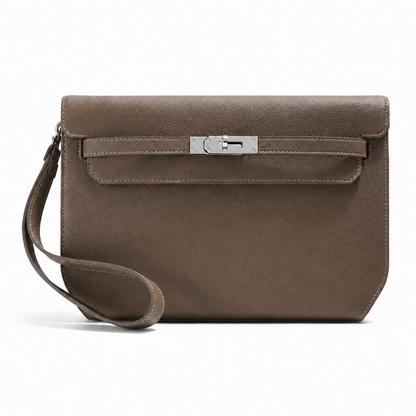 Classic Structured Leather Crossbody Bag | Minimalist Everyday Handbag