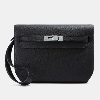 Classic Structured Leather Crossbody Bag | Minimalist Everyday Handbag
