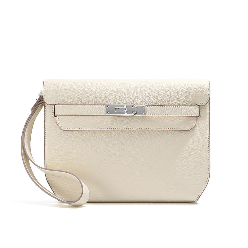 Classic Structured Leather Crossbody Bag | Minimalist Everyday Handbag